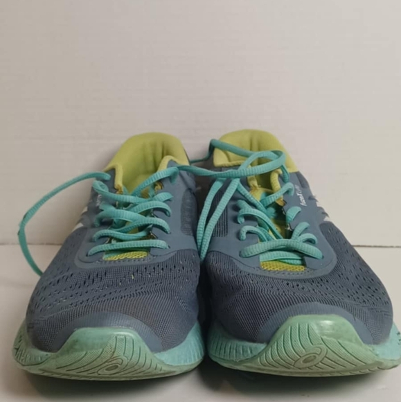 Asics Women’s FuzeX Lyte Athletic Running Shoes Blue/Green/Grey T670N Size 10‎ - Picture 5 of 6